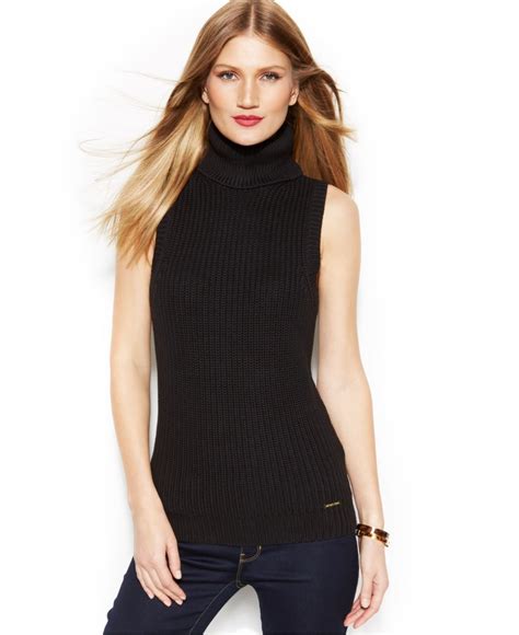 michael kors sweatsuit women's|Michael Kors sleeveless turtleneck sweater.